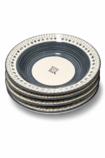 6-Piece Ceramic Soup Bowl Set | 7.5 Inch Deep Serving Bowls | Printed Design | Microwave & Dishwasher Safe - Image 4