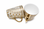 Set of 2 Premium Cup Set | Gold Print Designer Cups | Luxury Finish | Mugs - Image 2