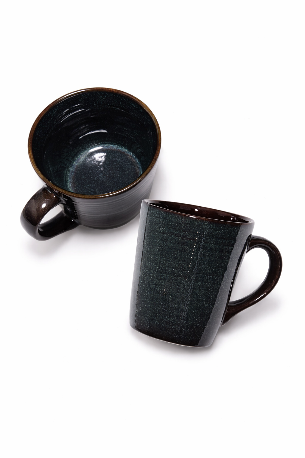 a82d5654-c745-449f-a24e-368659e1210c Set of 2 Ceramic Coffee Mugs | Large Size Tea Cups | Matte Finish | 3.5 Inch Tall | Microwave & Dishwasher Safe - Image 1
