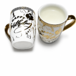 🎁 Happy Birthday Ceramic Mug Gift Set – Set of 2 Premium Gold Handle Mugs with Luxury Gift Box