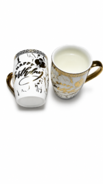 🎁 Happy Birthday Ceramic Mug Gift Set – Set of 2 Premium Gold Handle Mugs with Luxury Gift Box