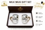 🎁 Happy Birthday Ceramic Mug Gift Set – Set of 2 Premium Gold Handle Mugs with Luxury Gift Box - Image 3