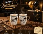 🎁 Happy Birthday Ceramic Mug Gift Set – Set of 2 Premium Gold Handle Mugs with Luxury Gift Box - Image 2