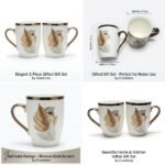 🎁 Premium Ceramic Mug Gift Set – Set of 2 with Gold Paisley Design & Luxury Gift Box - Image 4