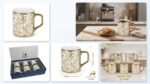 Premium Ceramic Tea & Coffee Cup Set of 6 – Gold Floral Design with Luxury Box | 250 ml - Image 2