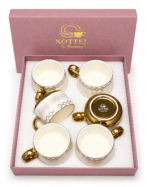 Luxury Gold Handle Tea Cup Set of 6 – Premium Ceramic Cups with Gift Box - Image 4